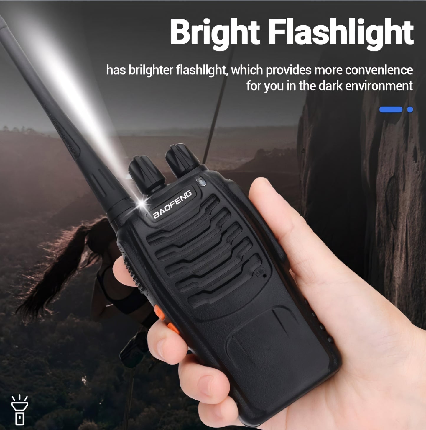 Walkie Talkie light weight with Flashlight