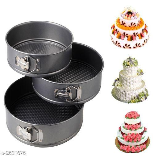 Aluminum Round Cake Pans Set (6", 7" & 8" Inch. by 2.2" Deep)